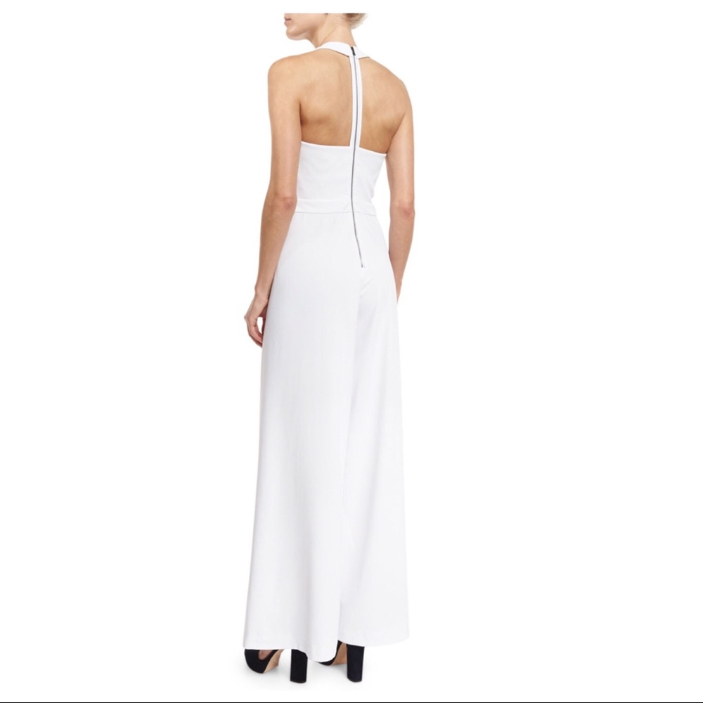 ALICE + OLIVIA CRISS-CROSS FRONT WIDE LEG JUMPSUIT - Picture 3 of 4